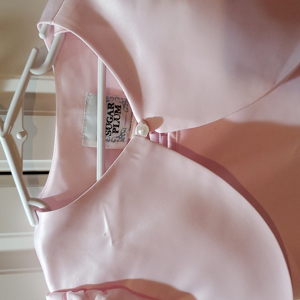 Sugar‎ Plum Girls Pink Satiny Party Dress with Matching Bolero Jacket Size 5 - Picture 10 of 11